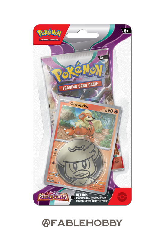 Pokémon Paldea Evolved Growlithe Checklane Blister Pack