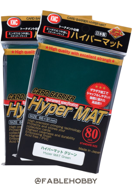 KMC Hyper Matte Green Sleeves 80ct