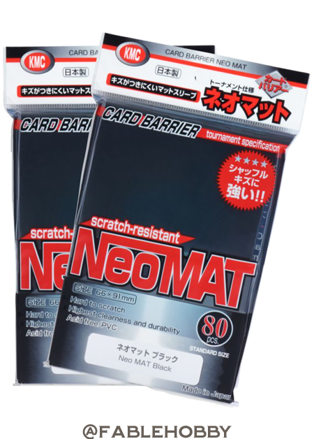 KMC Neo Mat Sleeves Black 80ct