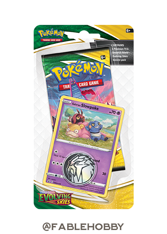 Pokémon Evolving Skies Galarian Slowpoke Checklane Blister Pack