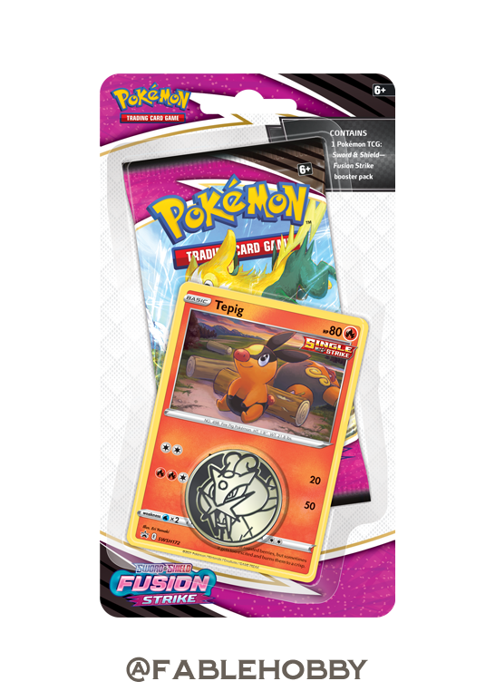 Pokémon Fusion Strike Tepig Checklane Blister Pack